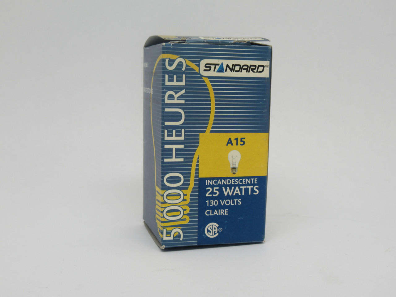 Standard 50145 Incandescent Lightbulb 130V 25W Clear NEW