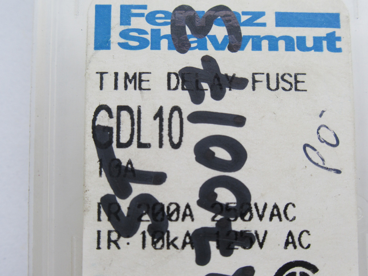 Ferraz Shawmut GDL10 Time Delay Glass Fuse 10A *5-Pack* WRITING ON CASE NEW