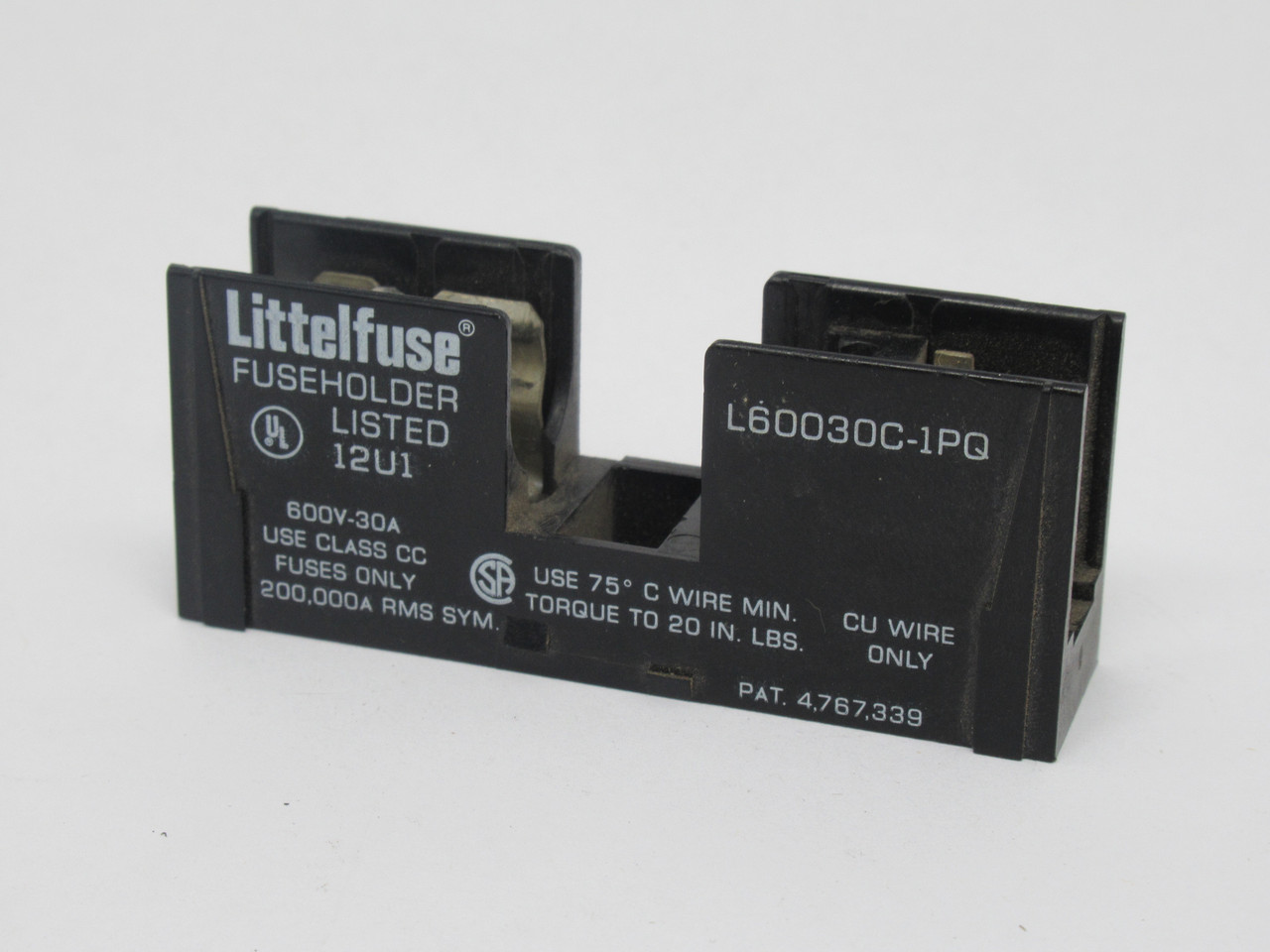 Littelfuse L60030C-1PQ Old Style Fuse Holder 30A 600V 1-Pole USED