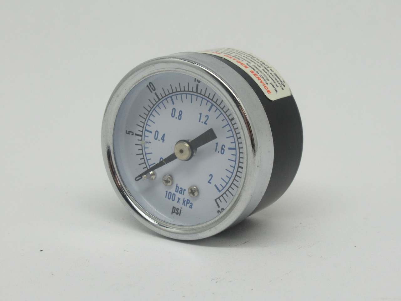 UCI SAD1501-30 Pressure Gauge 0-30psi 0-2bar 1.5"D 1/8"NPT Back USED