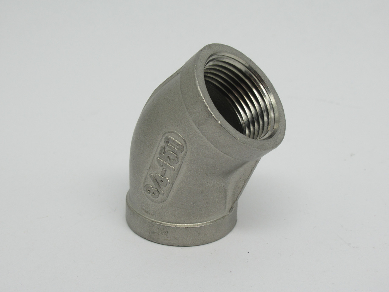 Generic 3/4-150 Stainless Steel Elbow Fitting 45 Degree 3/4" NPT NOP