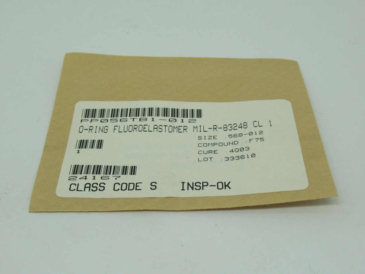 Generic PP056TB1-012 Fluoroelastomer O-Ring Size 568-012 *SEALED* NEW