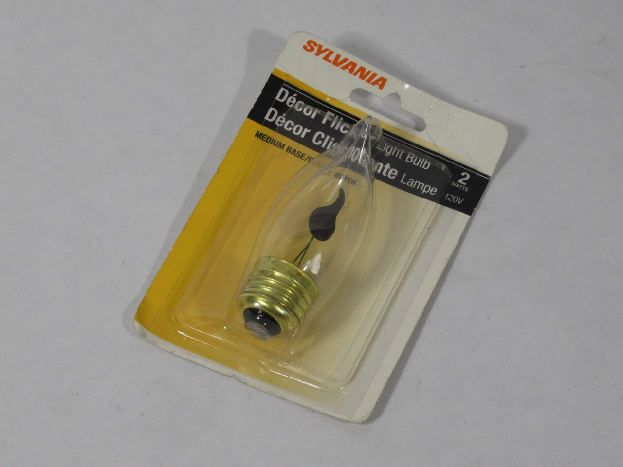 Sylvania 2CA10/CL/FL/BL Decor Flicker Bulb 2W 120V NEW