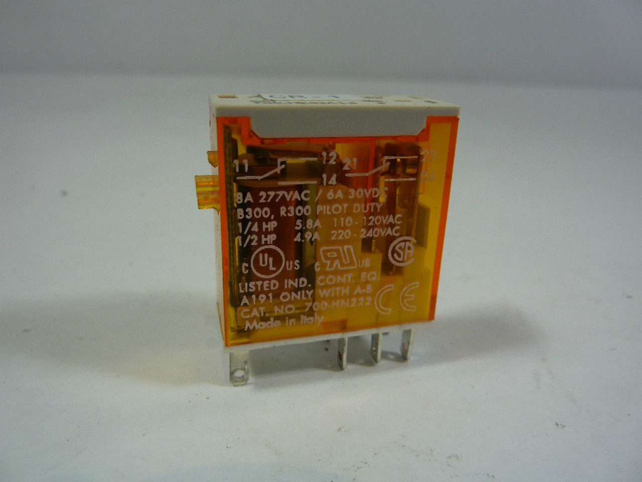 Allen-Bradley 700-HK32A1-4 Series B Relay 120VAC 8A Coil 120V 50/60Hz USED