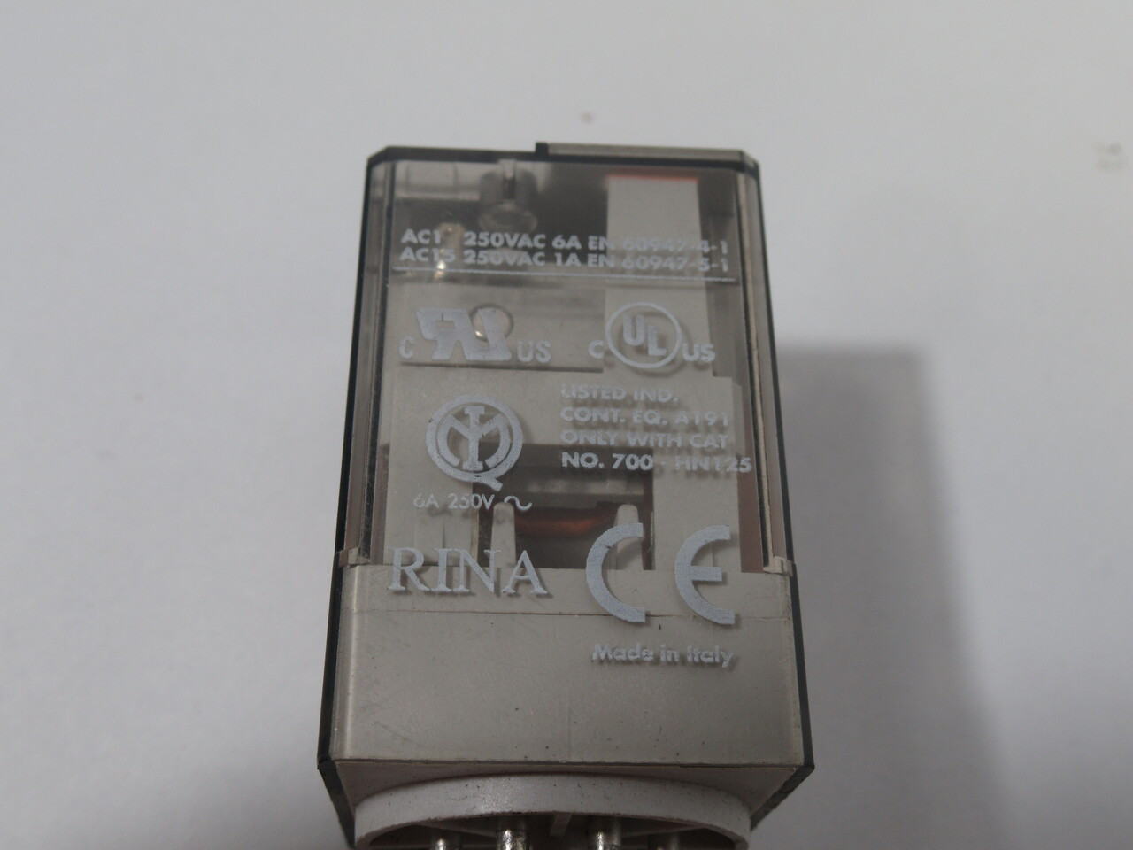 Allen-Bradley 700-HAB2A12 Series D Tube Base Relay 12VAC 6A 50/60Hz 8Pin USED