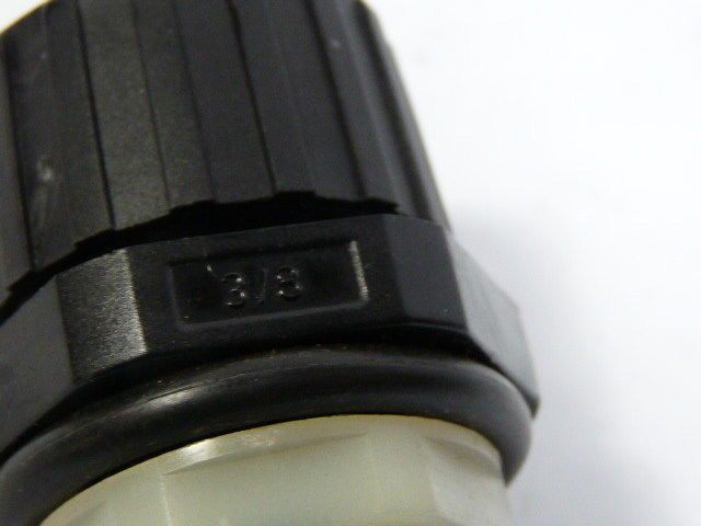 Hubbell P038NBKA Liquid Tight Connector 3/8" Non-Metallic Black USED