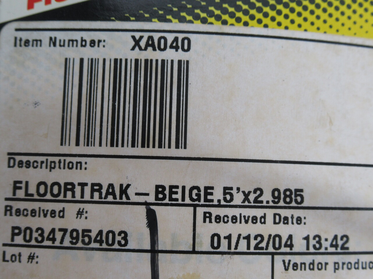 Hubbell FT3BG5 FloorTrak Flex Cable Cover Beige CUT 3' L x 3" W x 0.75" H USED