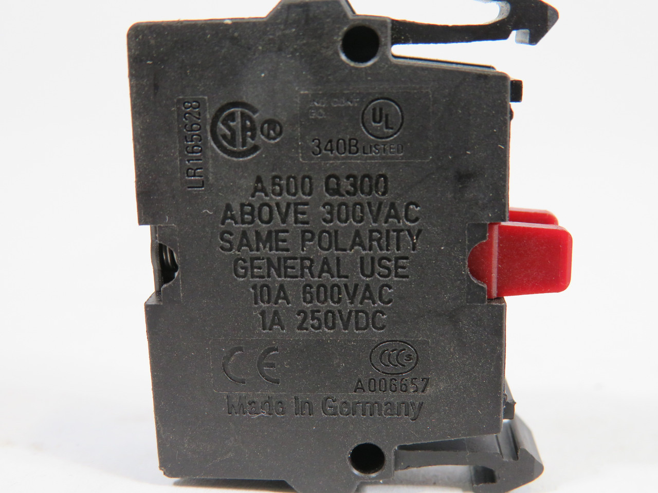 Eaton M22-K01 Contact Block 1NC 10A 600VAC USED