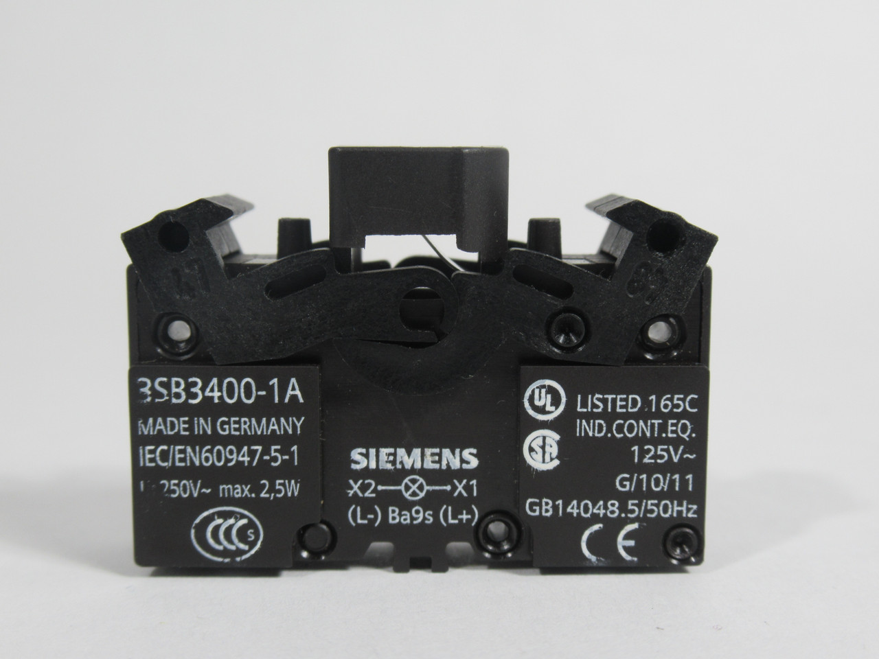 Siemens 3SB3400-1A Lamp Holder Contact Block 250V 2.5W USED