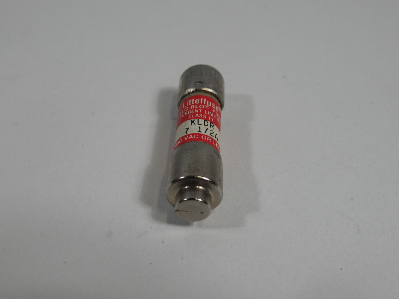 Littelfuse KLDR-7-1/2A Class CC Time Delay Fuse 7.5A 600VAC USED