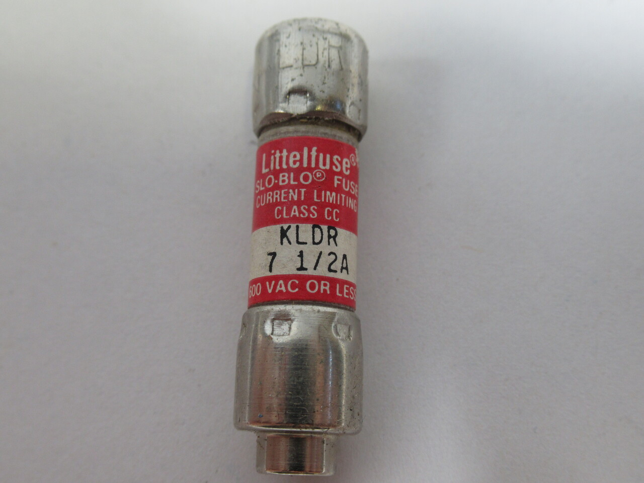 Littelfuse KLDR-7-1/2A Class CC Time Delay Fuse 7.5A 600VAC USED
