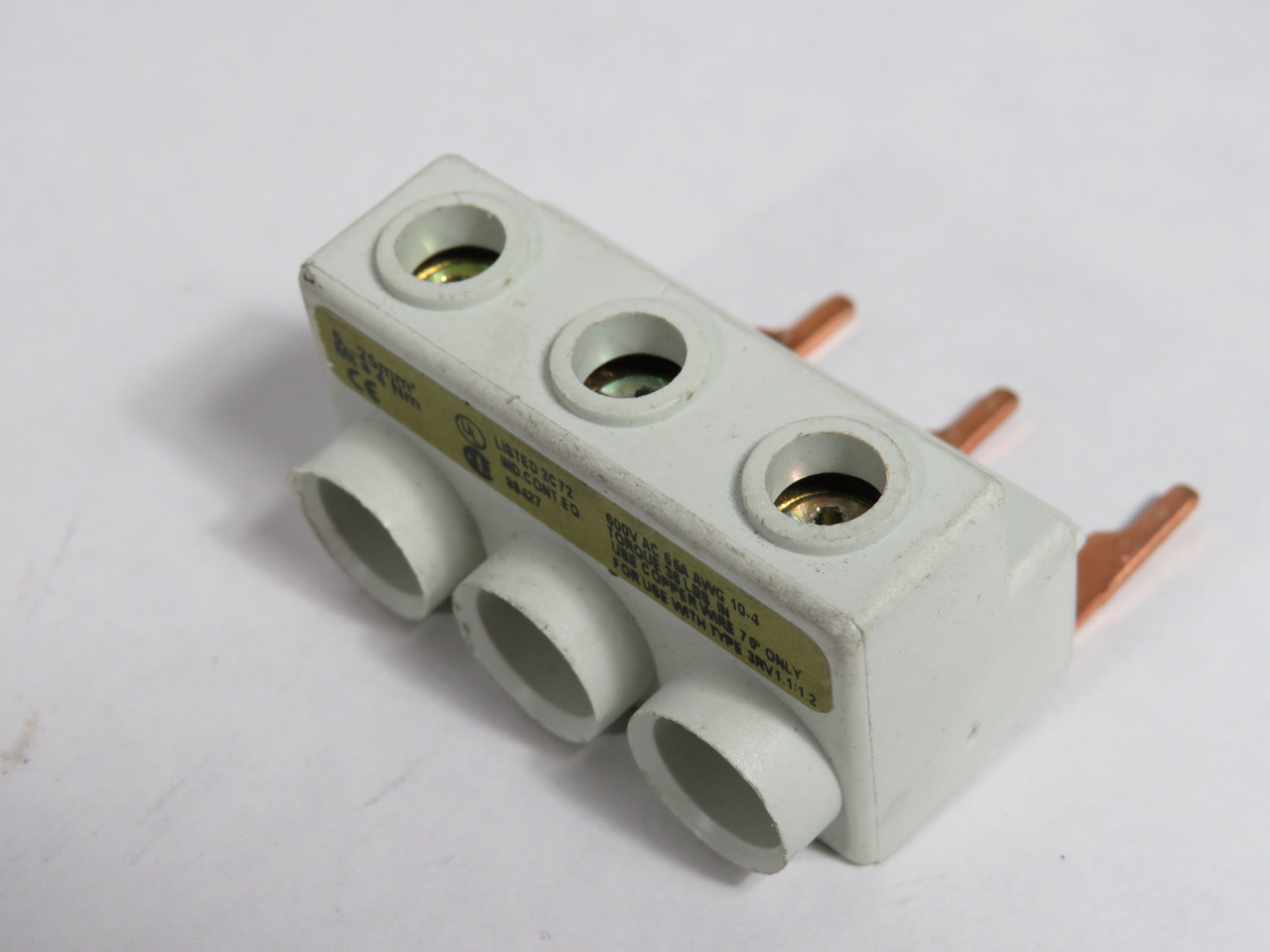 Siemens 3RV1915-5A Busbar Feeder 63A 690V 3-Pole AWG 10-4 USED