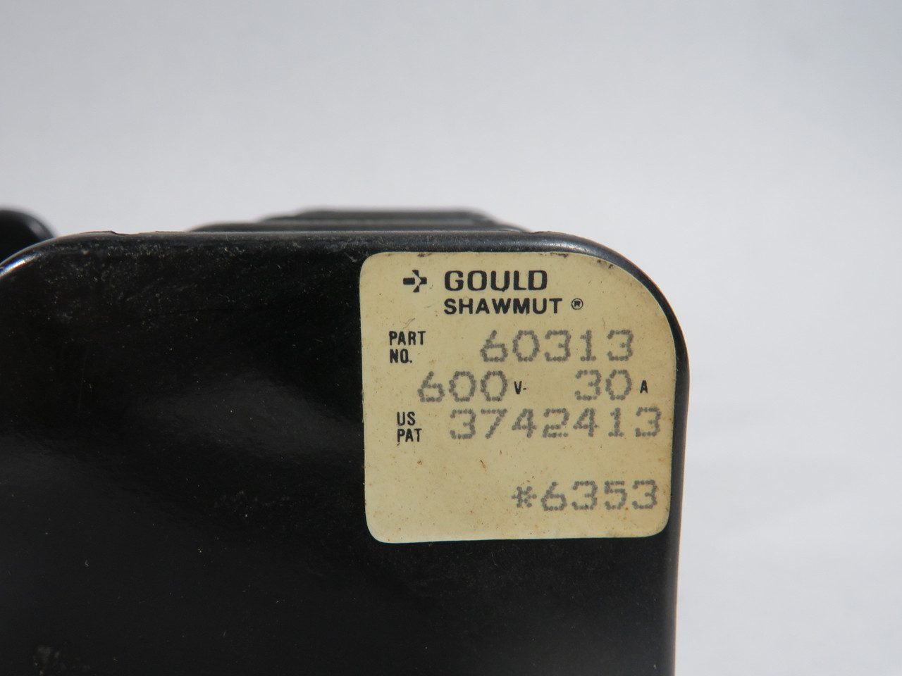 Gould Shawmut 60313 Fuse Holder 30A 600V 3P USED