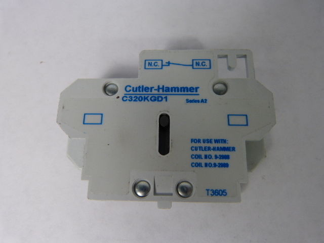 Cutler-Hammer C320KGD1 Series A2 Auxiliary Contact 1NC USED
