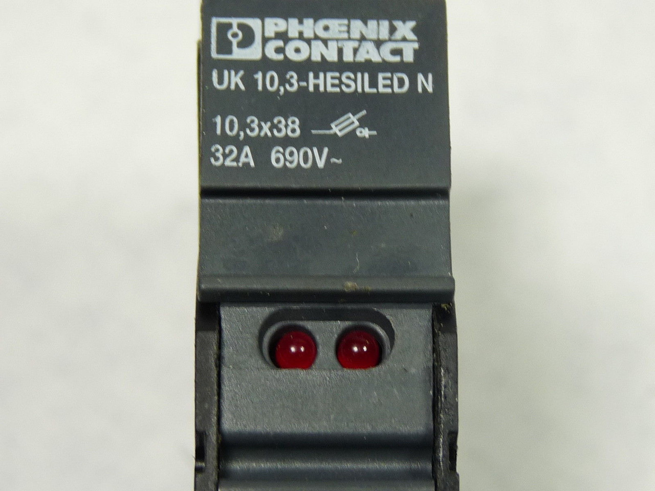 Phoenix Contact UK10.3-HESILED-N Terminal Block w/Indicator 32A 690V USED