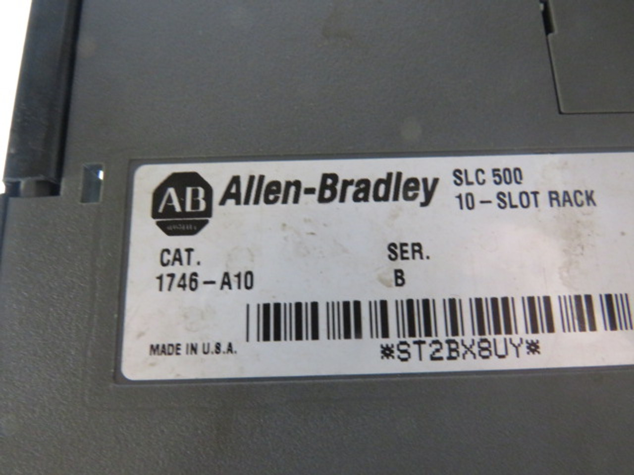 Allen-Bradley 1746-A10 10-Slot SLC 500 Rack Series B USED