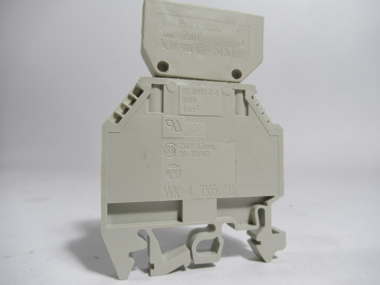 Wieland WK-4-TKG/U Terminal Block 250V 20-10AWG With SiST 250V USED