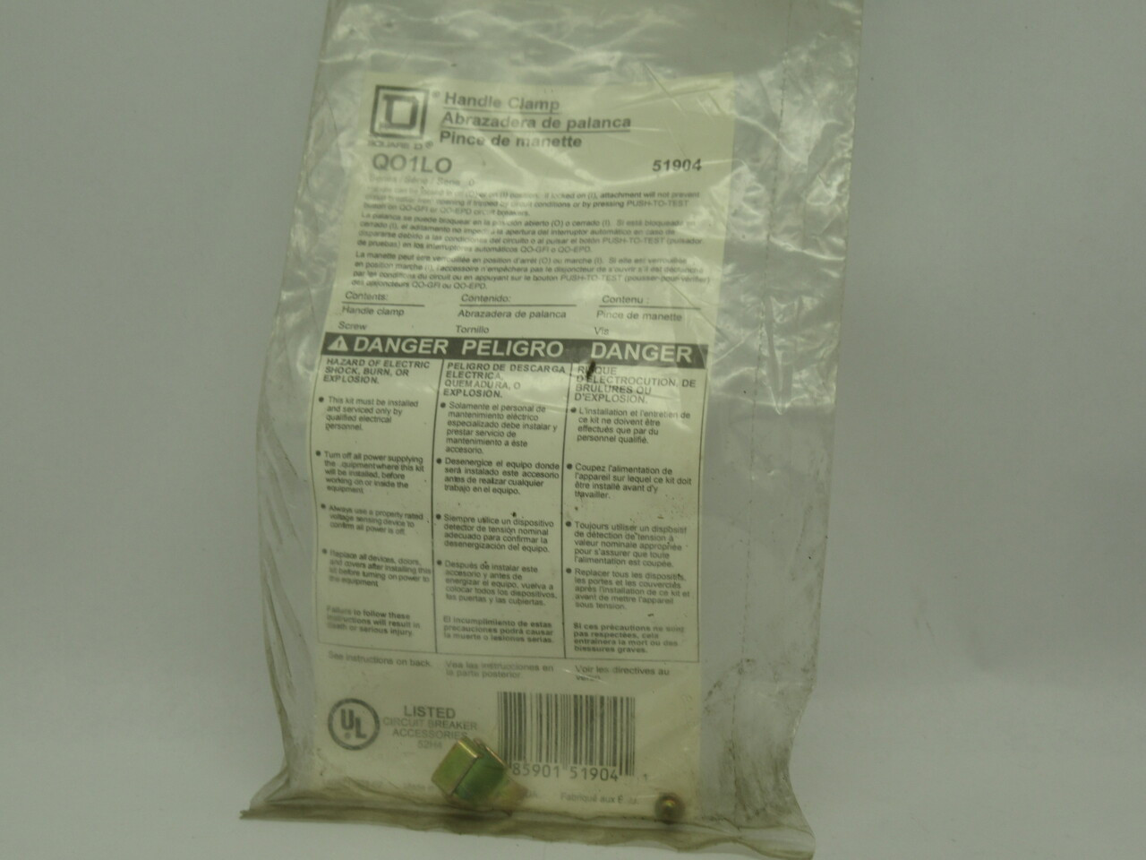 Square D QO1LO Load Centre Handle Clamp Series 0 NWB