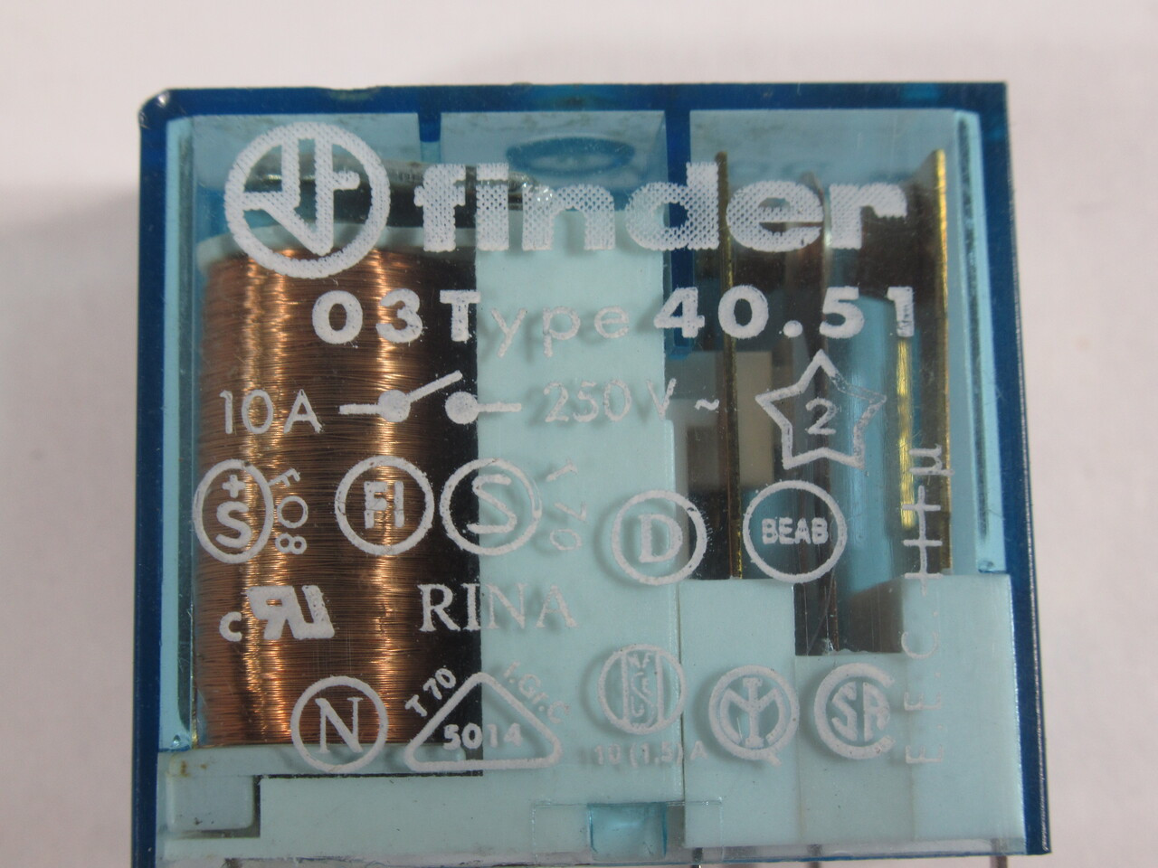 Finder 40.51.9.024.0000 Relay 24VDC 10A 250V 5-Pin USED