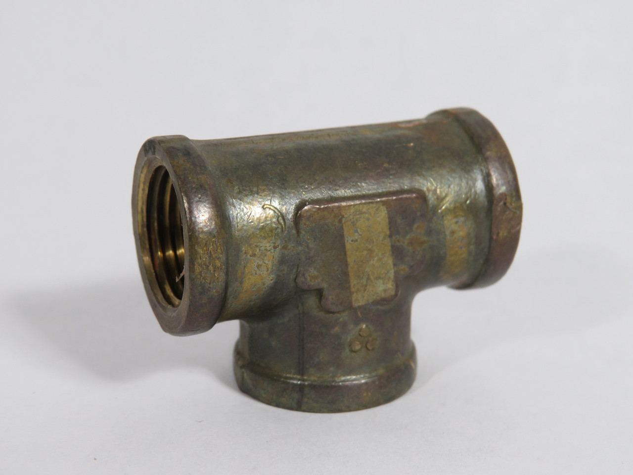 Fairview 101-C Forged Brass Tee Fitting 3/8" Female NPT USED