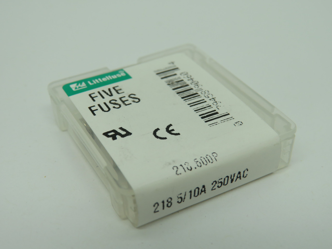 Littelfuse 0218.500VXP Time Delay Glass Fuse 5/10A 250V 5-Pack NEW