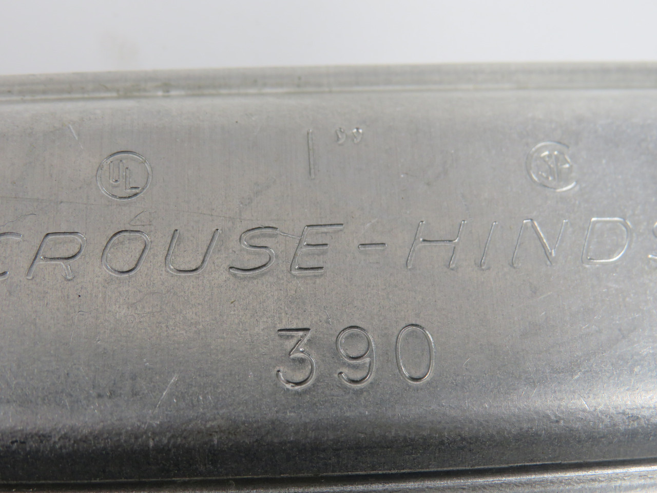 Crouse-Hinds 390G Aluminum Conduit Body Cover 1" Mark 9 C/W Gasket USED