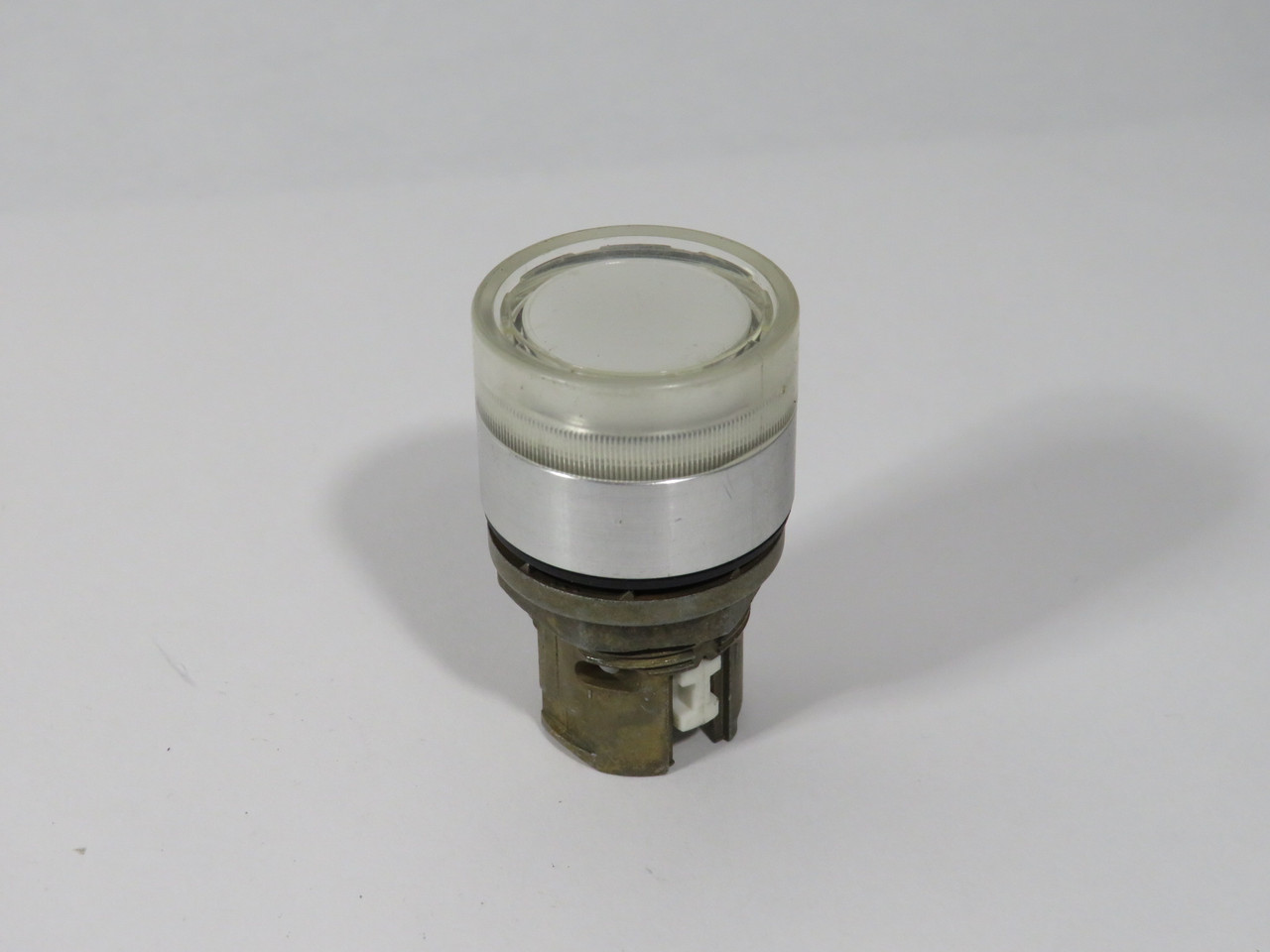 Allen-Bradley 800EM-LF7 Illuminated Push Button Operator Clear/White Cap USED