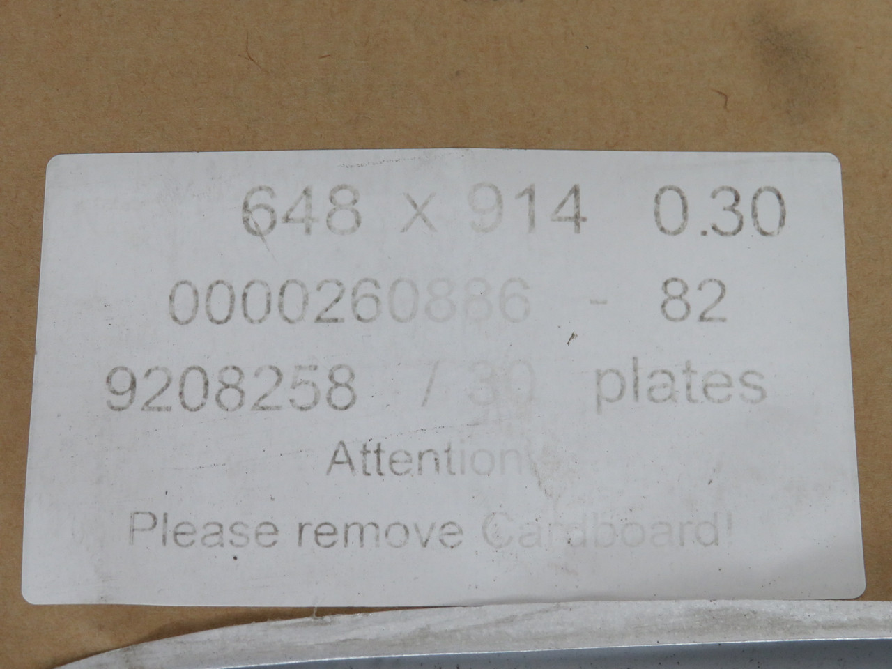 Generic 9208258 Thermal Offset Plate 648x914mm 0.30 Thickness Lot of 28 NEW