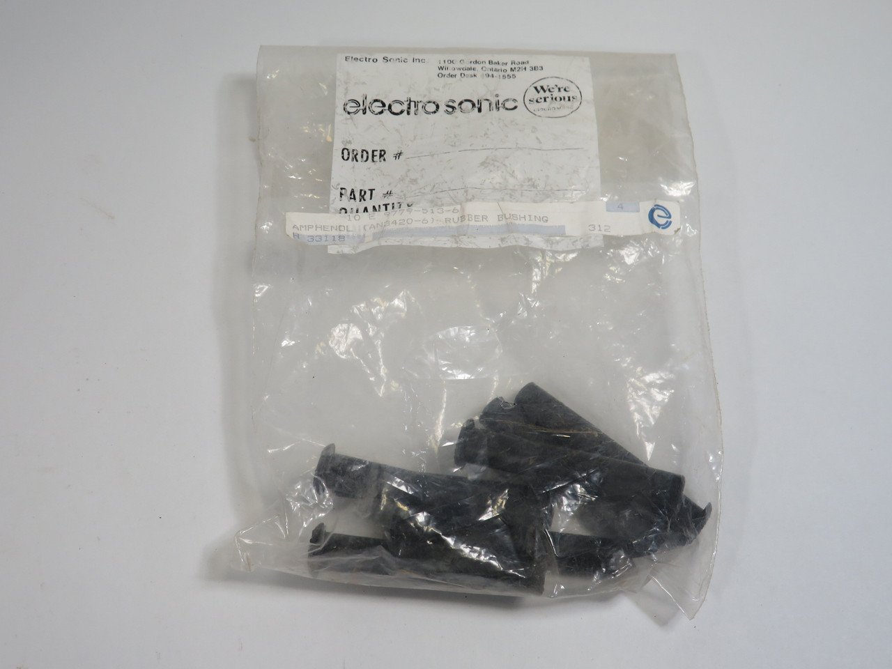 Amphenol 9779-513-6 Rubber Bushing .312" ID 2.625" L 7-Pack ! NWB !