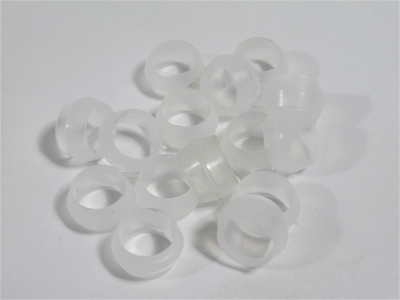 Generic Clear/White Plastic Compression Fitting Sleeve 5/16" Tube Lot of 15 NOP