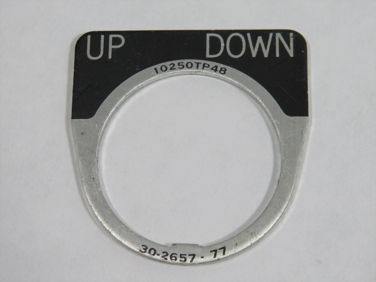 Cutler-Hammer 10250TP48 Selector Switch Legend Plate UP DOWN 30-2657-77 USED