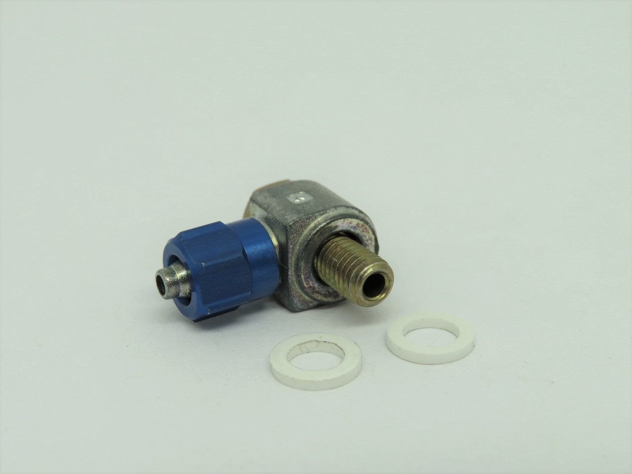 Festo 4468 LCK-M5-PK-3 Elbow Quick Connector M5 Thread x 4mm/3mm USED