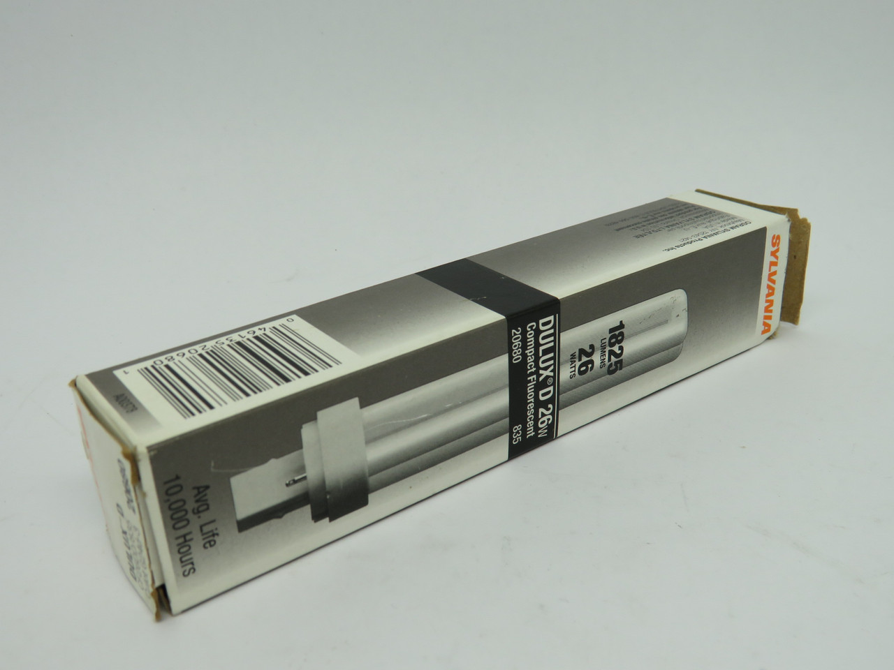 Sylvania 20680 Dulux D Compact Fluorescent Lamp 26W 3500K *Dmg'd Box* NEW