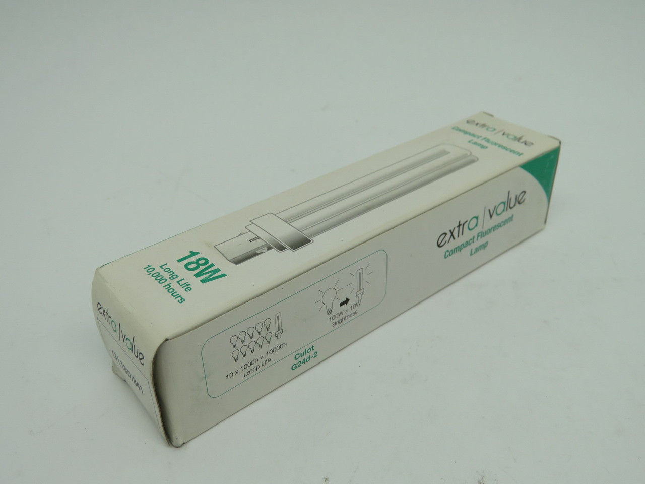 Extra Value CFL18D/841 Compact Fluorescent Lamp 18W 4100K NEW