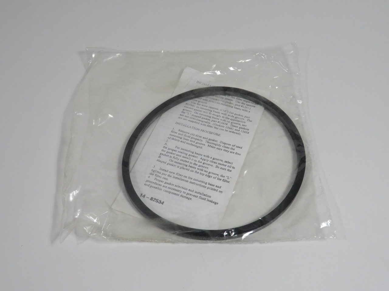 Wix 15415 Gasket for Spin-On Hydraulic Filter 5.14" OD 4.75" ID 0.195" W NWB