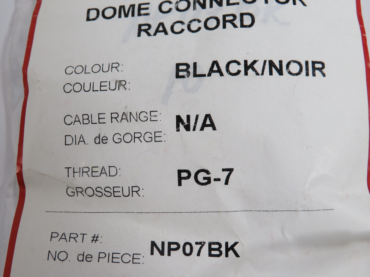 Techspan NP07BK Locking Nut for Strain Relief Connector PG-7 7-Pack NWB
