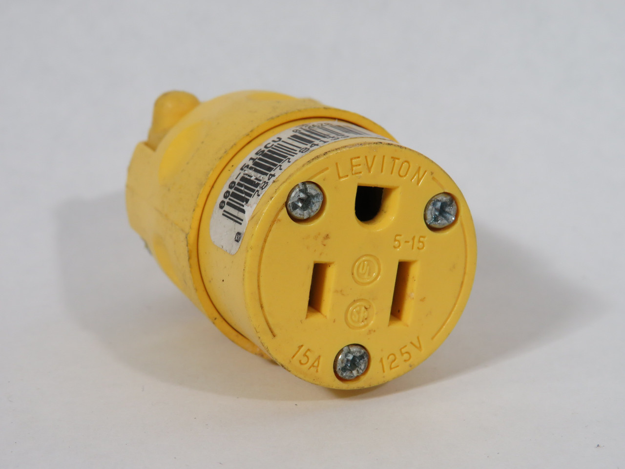 Leviton 515CV Straight Blade Connector 15A 125V 3W 2P NEMA 5-15R USED