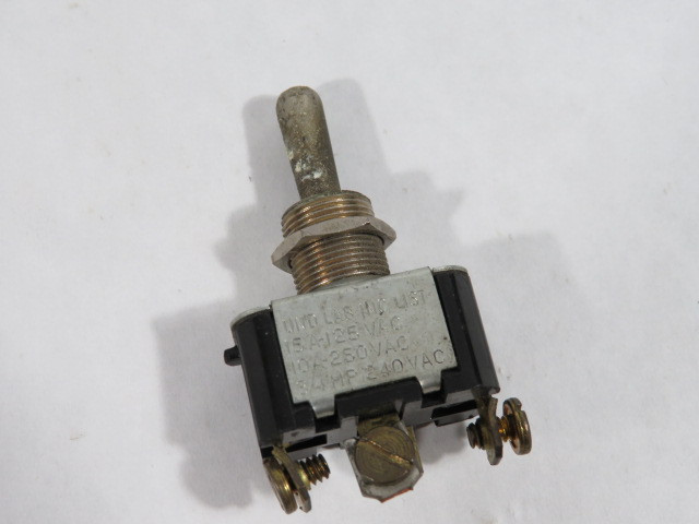 Carling 2FC54-73 Toggle Switch ON-OFF-ON 3/4HP 240VAC USED