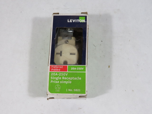 Leviton 5821 20A-250V Single Receptacle ! NEW !