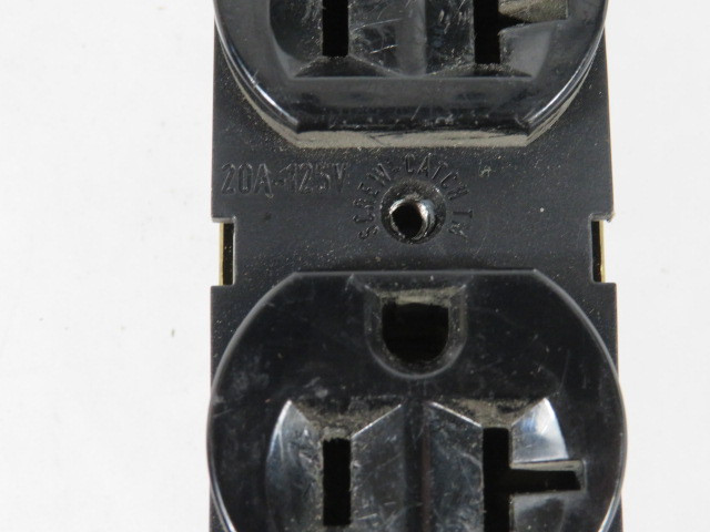 Cooper CR20BK Black Duplex Receptacle 20A 125V USED