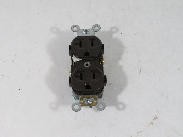 Leviton CR20 Brown Duplex Receptacle 20A 125V USED