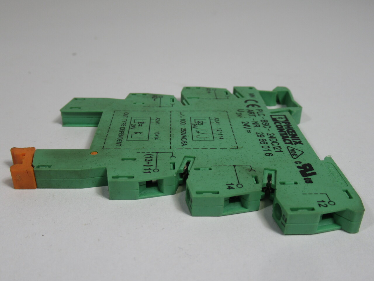 Phoenix Contact PLC-BSC-24DC/21 Relay Base Terminal Block ORNG SHELF WEAR USED