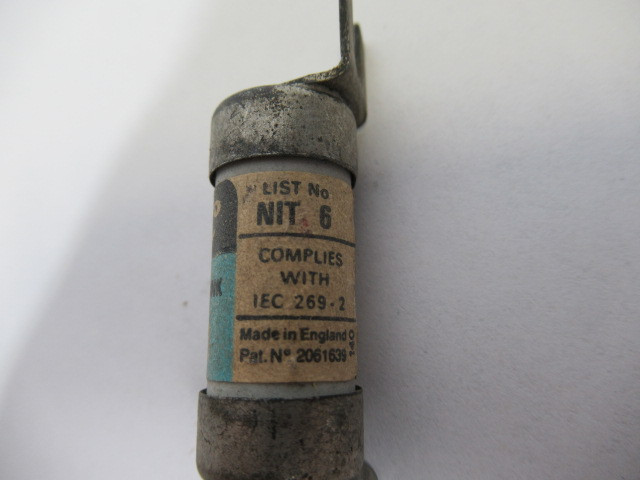 GEC NIT-6 HRC Fuse Link 6Amp 250VDC 550VAC USED