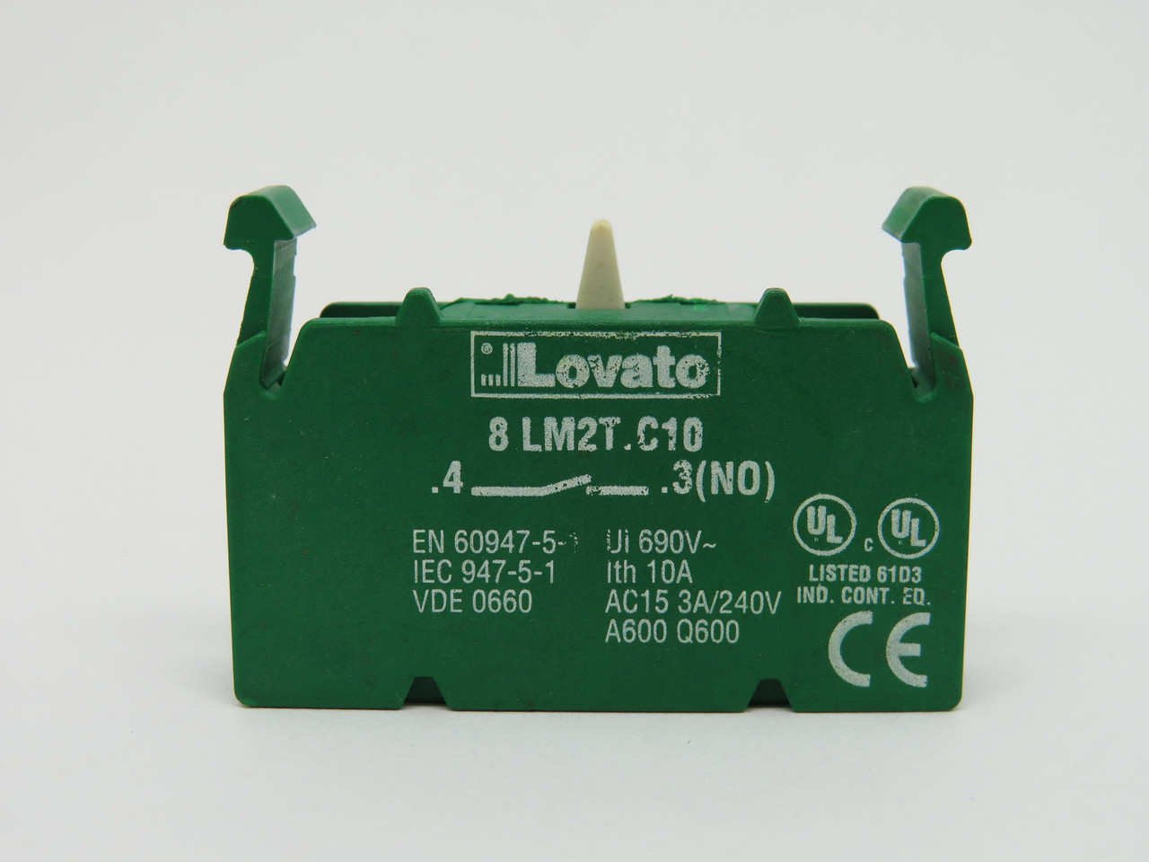 Lovato 8LM2T.C10 Contact Block 1NO 240/690V USED