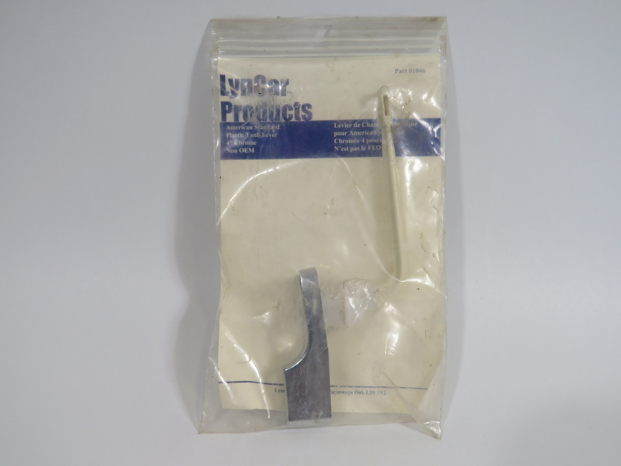 Lyncar 1046 Plastic Tank Lever 4" Chrome  NWB