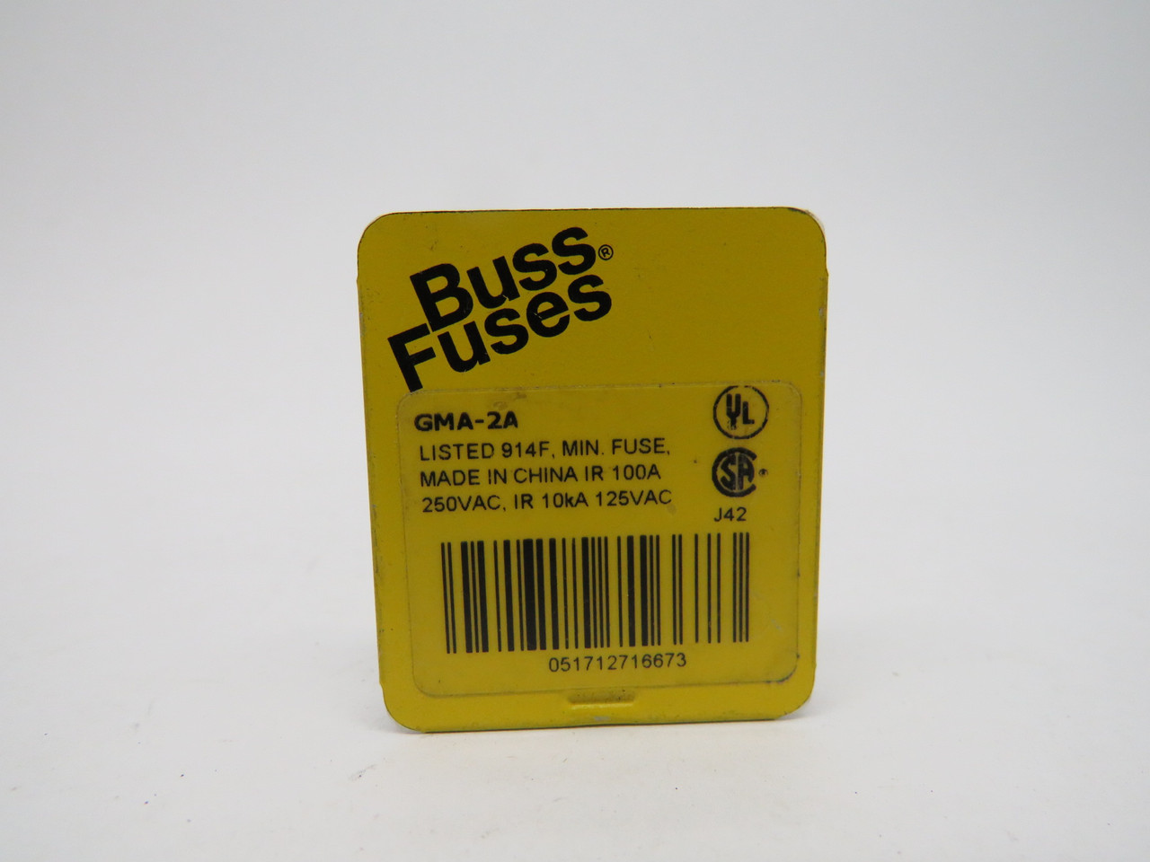 Bussmann GMA-2A Fast Acting Fuse 2A 250VAC 5-Pk ! NEW !