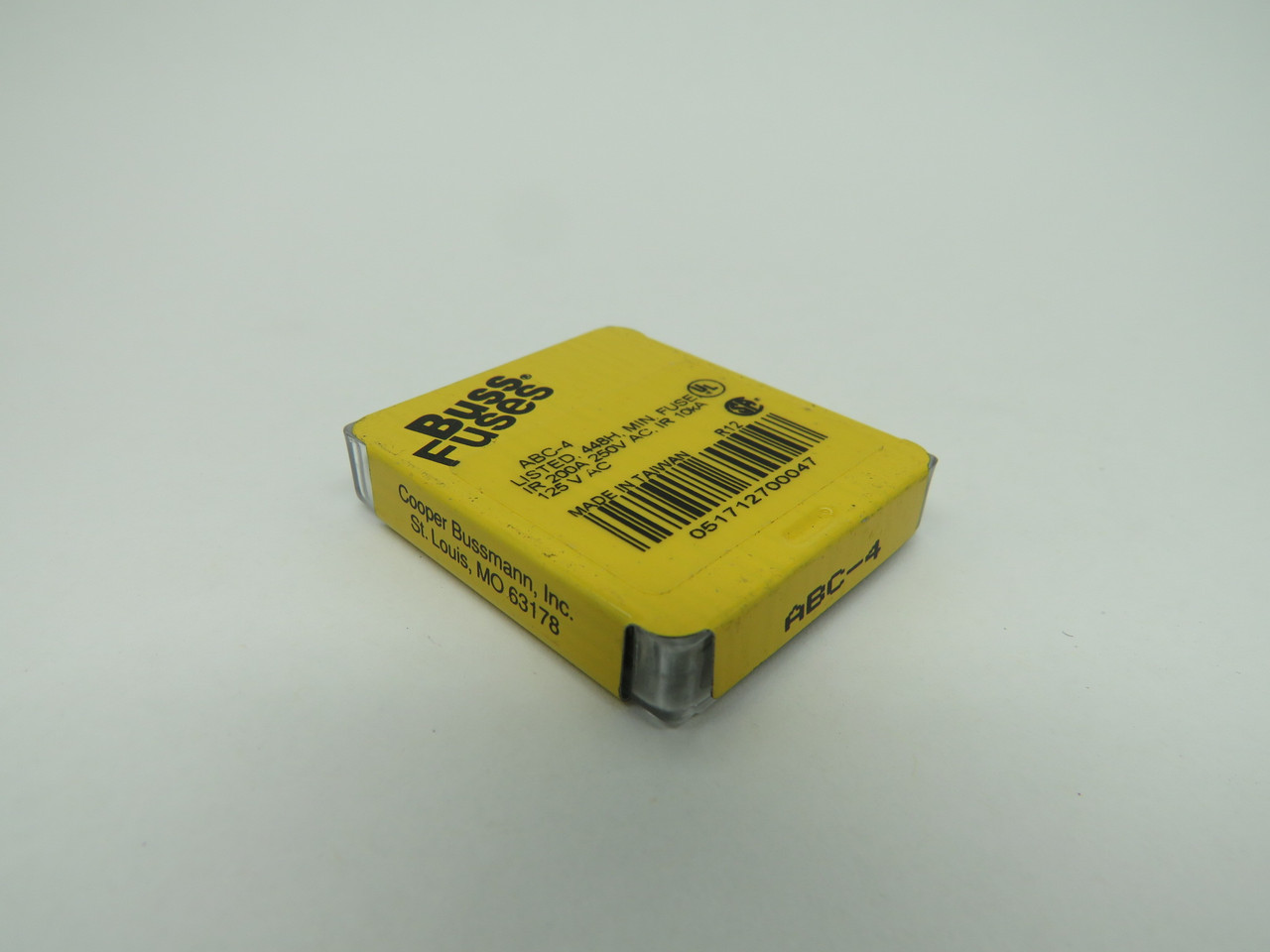 Bussmann ABC-4 Ceramic Fuse 4A 250VAC 5-Pk ! NEW !