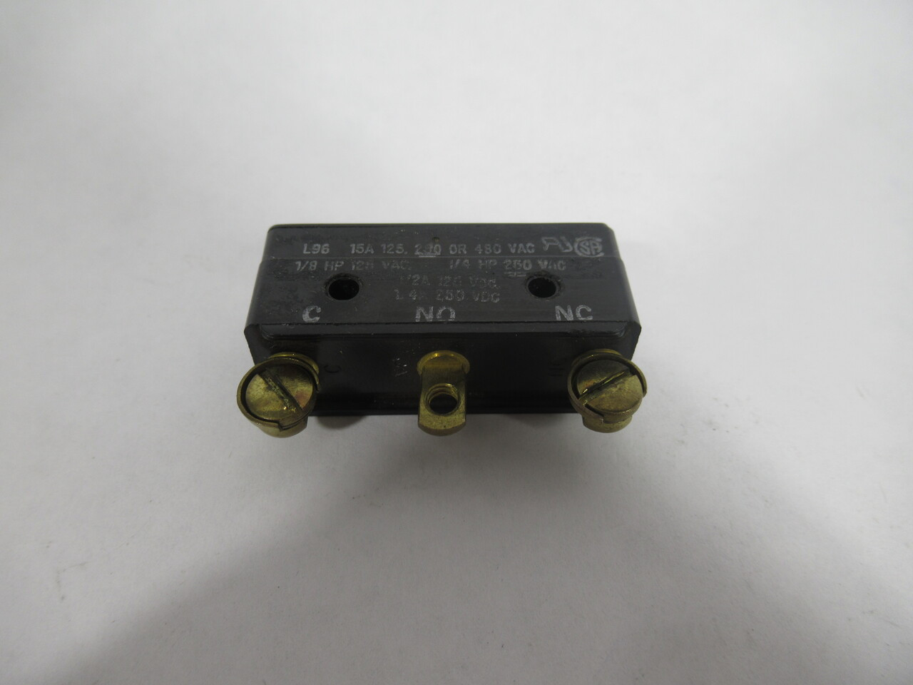 Microswitch BZ-2R-P4 Limit Switch 15A 125/250/480V Missing Screw USED