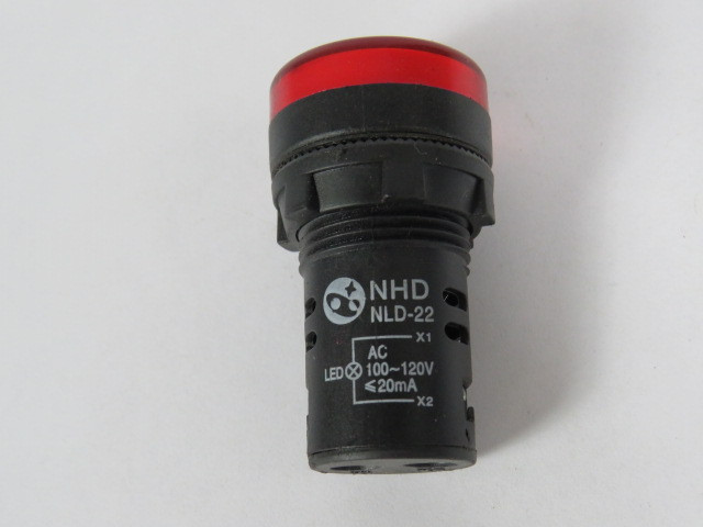 NHD NLD22-R Red Pilot Lamp 100-120V USED