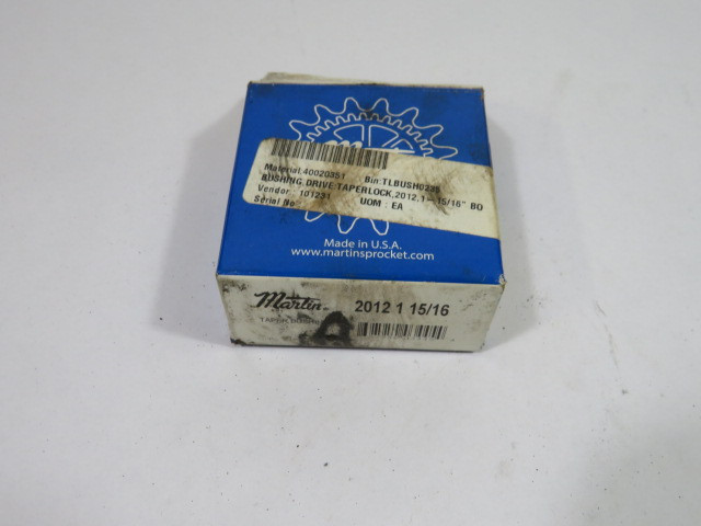 Martin 2012-1-15/16 Taper Lock Bushing 2.75" OD 1.9375" B *No Hardware* ! NEW !